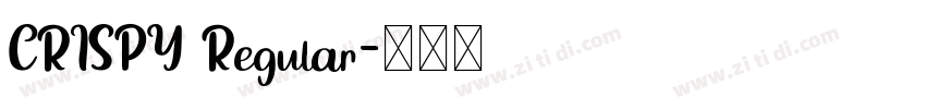 CRISPY Regular字体转换
